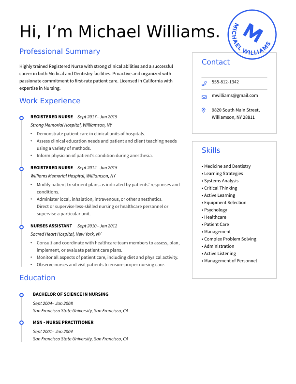 bar manager cv