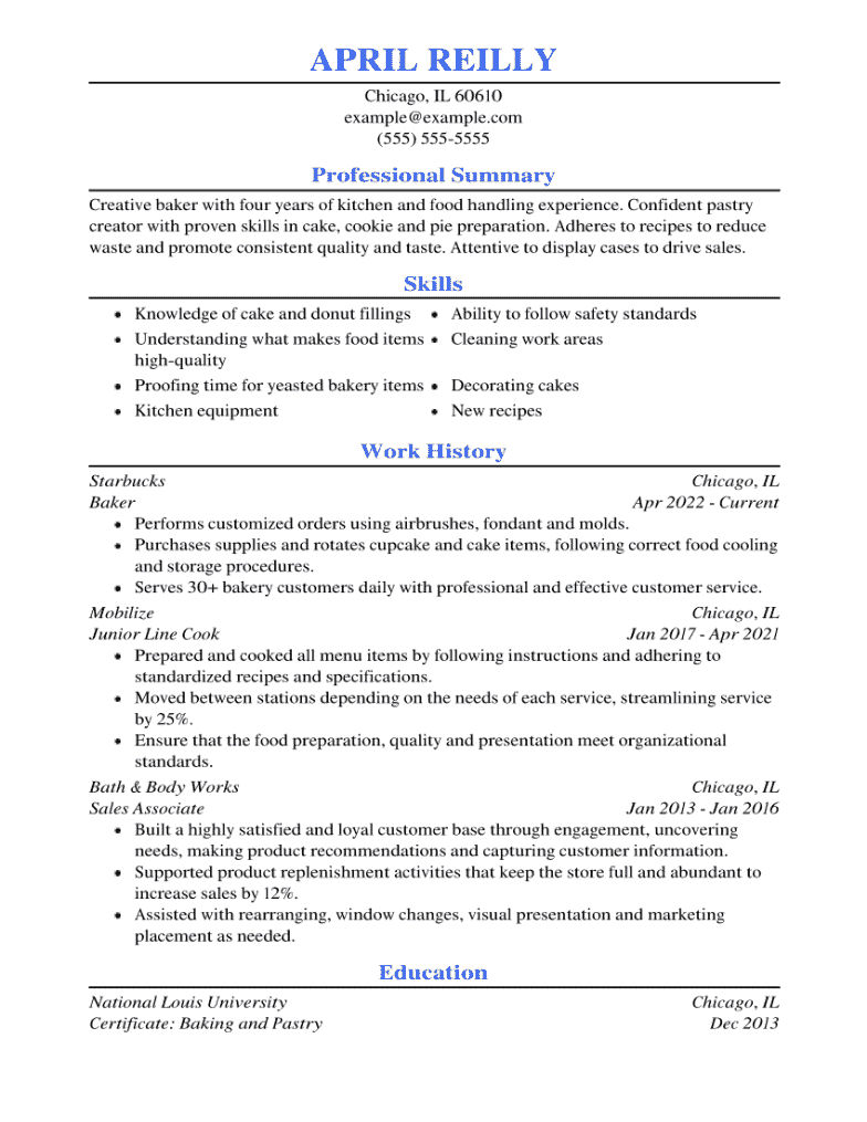 Resume Skills and Keywords for Baker (Updated for 2023)