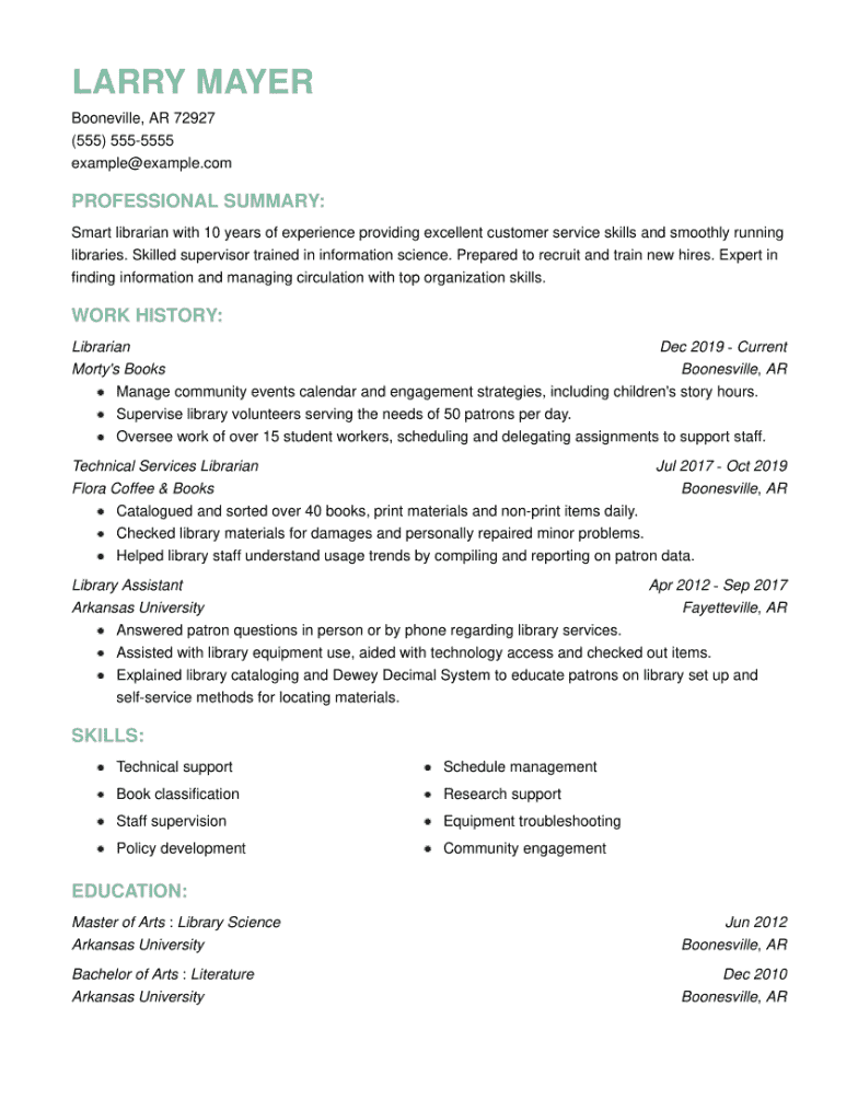 reverse chronological order for resume