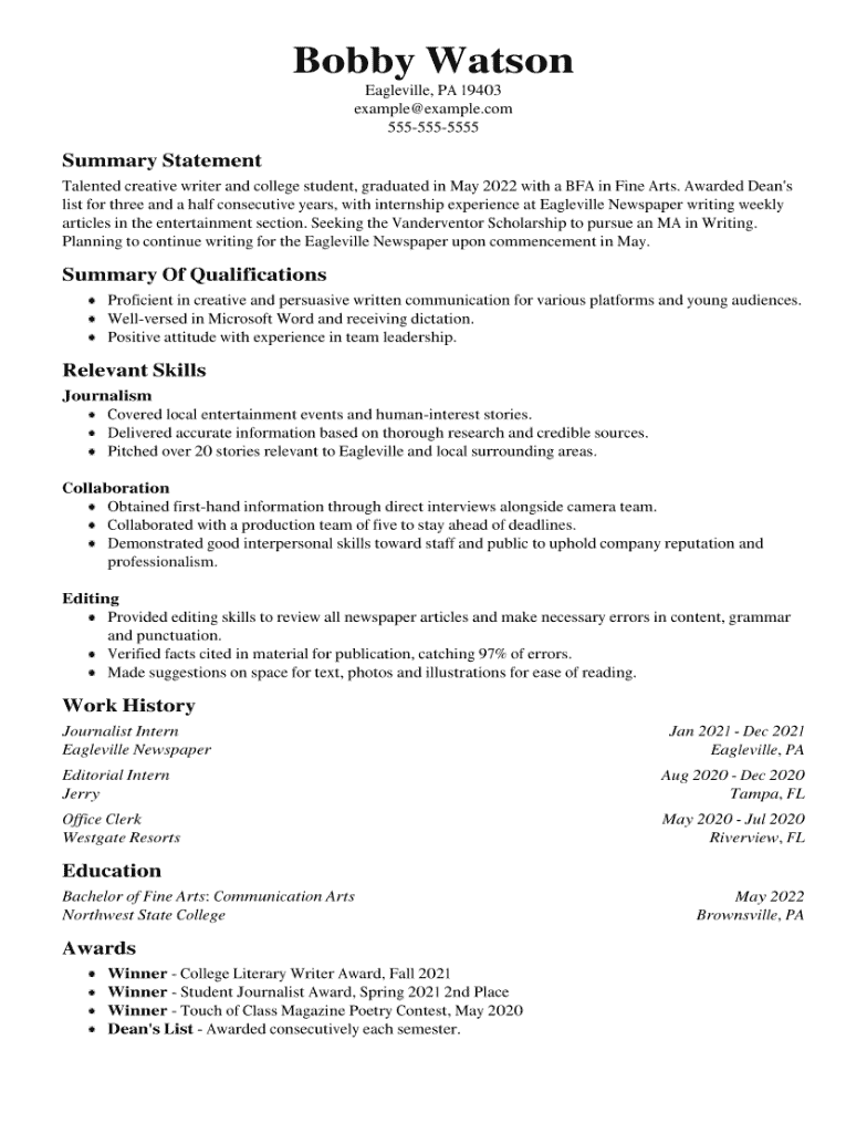 what to include on a scholarship resume