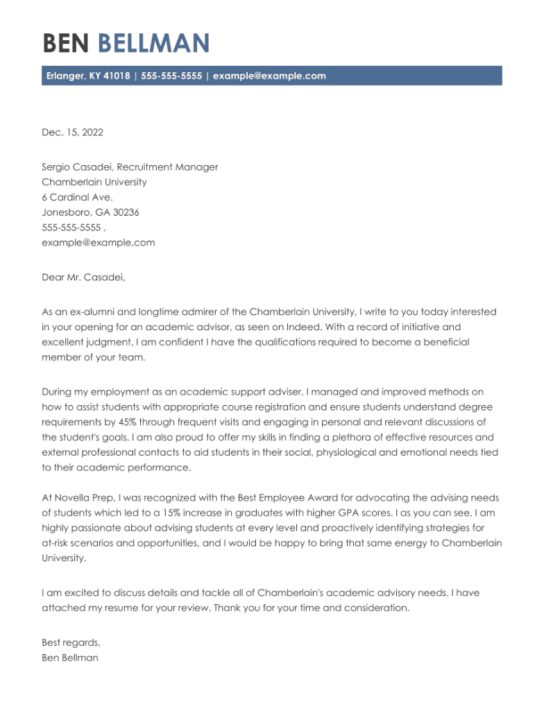 Academic Cover Letter Examples Writing Tips For 2024