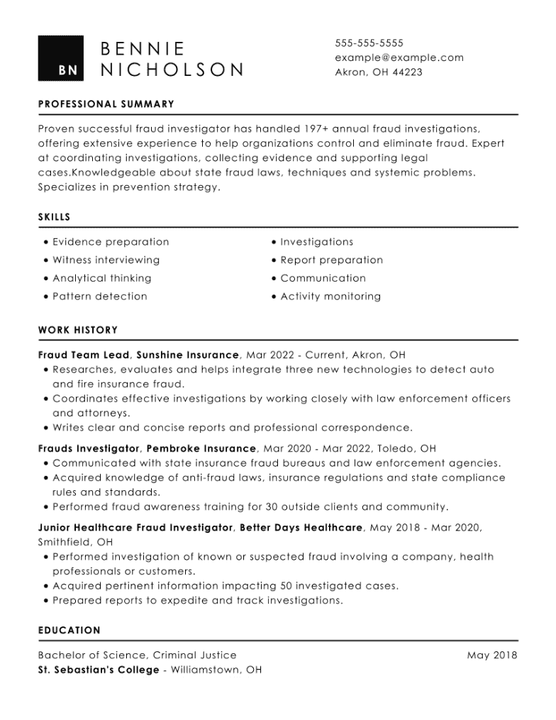 generic resume examples