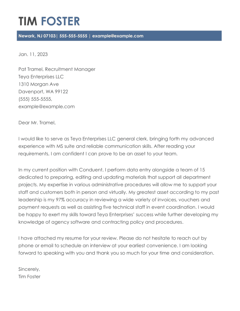 Cover Letter Examples 2025 Bobbie Christina