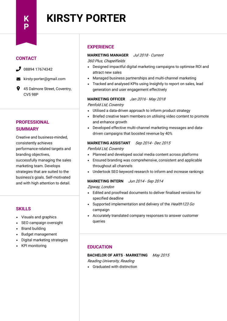 sales associate resume example