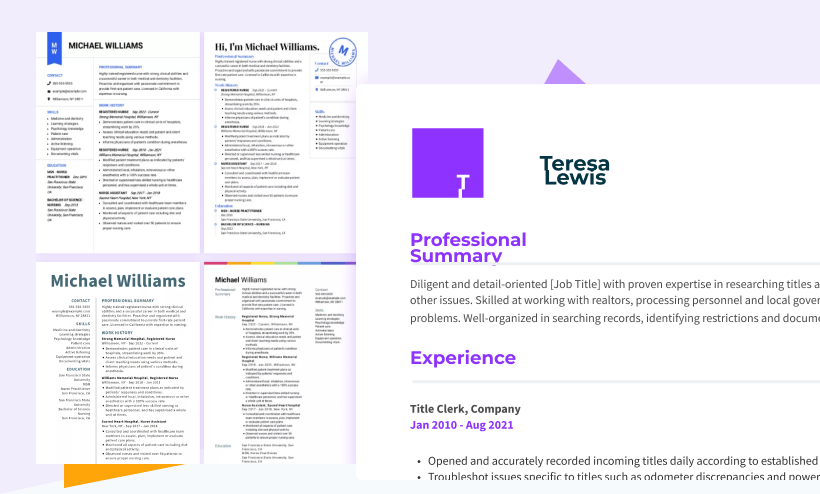 professional resume sample