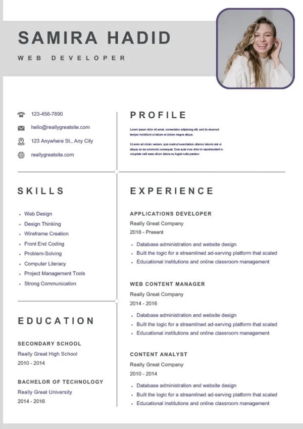 CV template free download - Canva 3