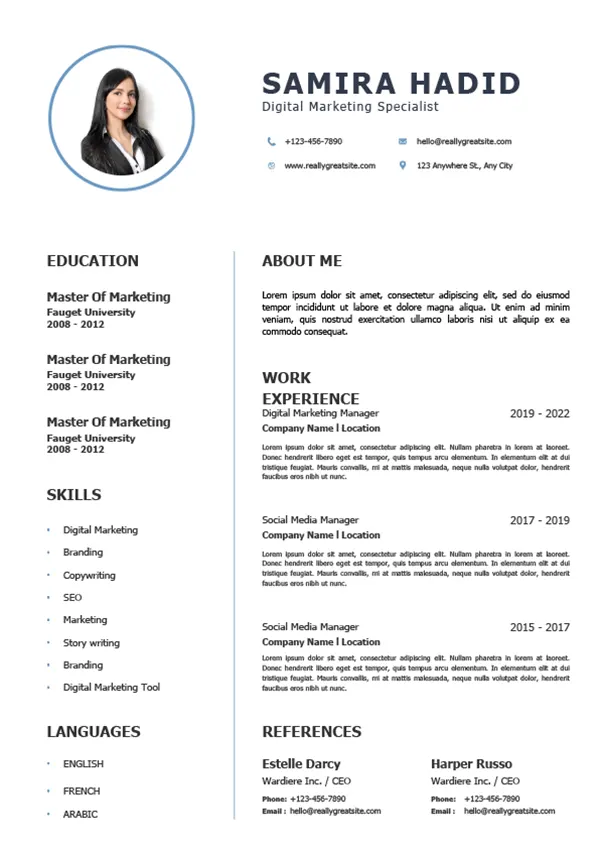 CV template free download - Canva 4