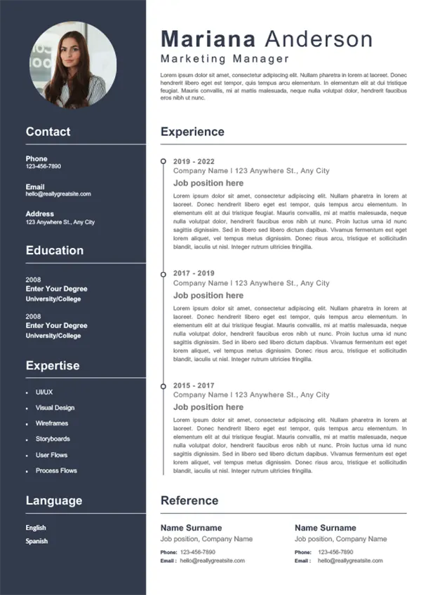 CV template free download - Canva 5