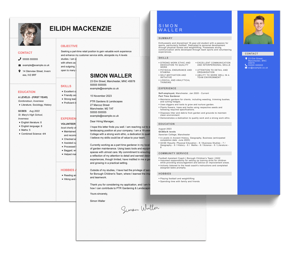 CV Template 16 year old