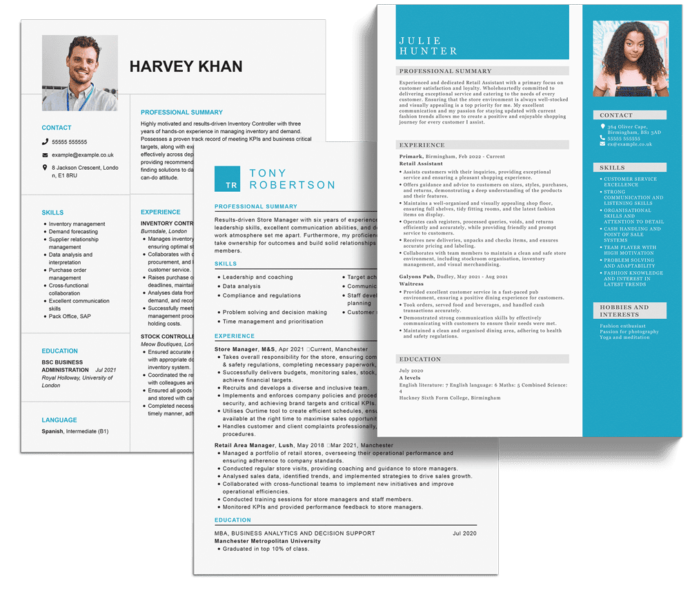 Retail job CV