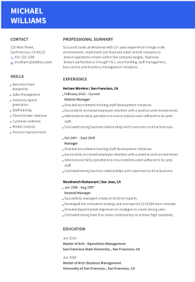 Athlete CV example